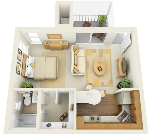 Пример планировки двухкомнатной квартиры